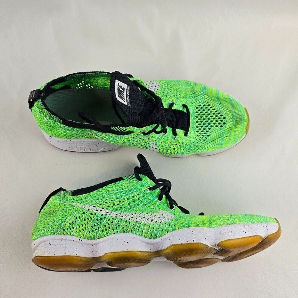 Nike Shoes Womens 9 Sneakers Flyknit Zoom Agility Volt Green Glow Lightweight